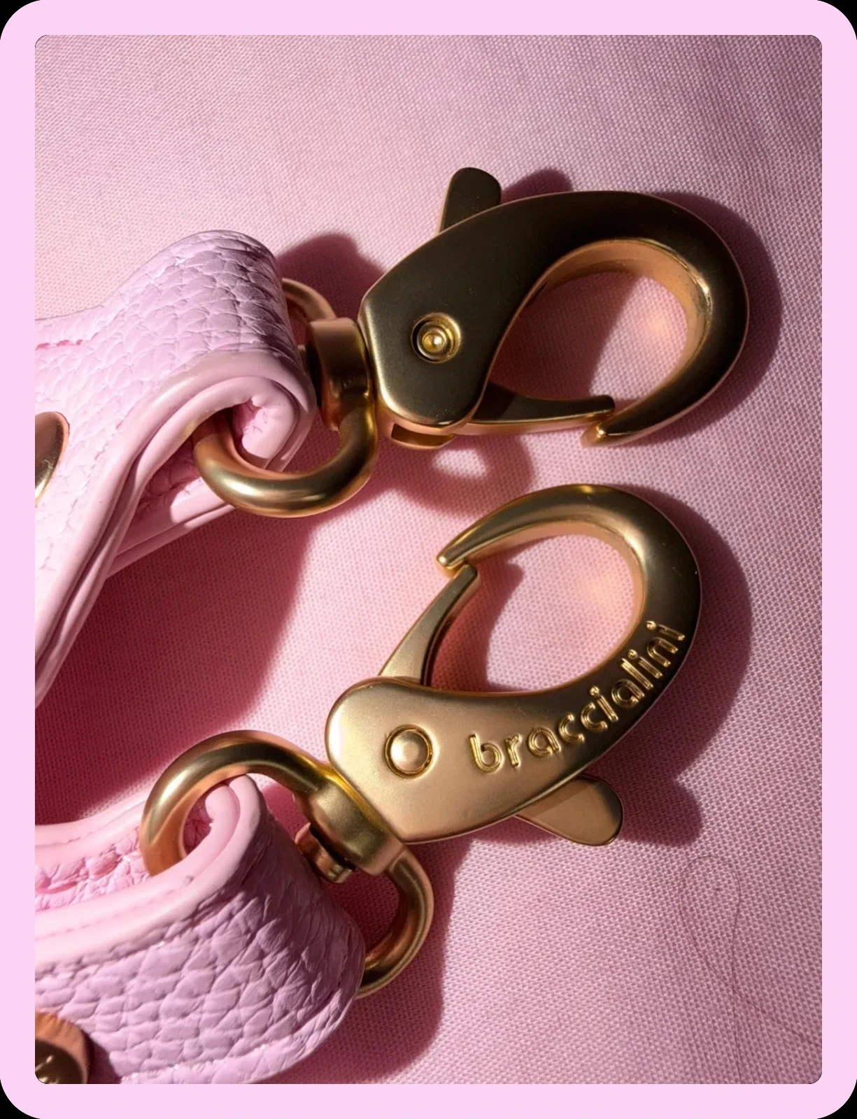 Bolsa feminina Braccialini rosa nunca usada – photo 10